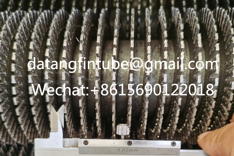 serrated fin tube for heat exchanger