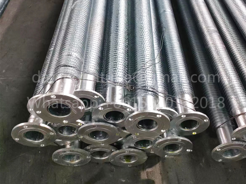 Hot-dip galvanized steel high-frequency welded finned tube with flange