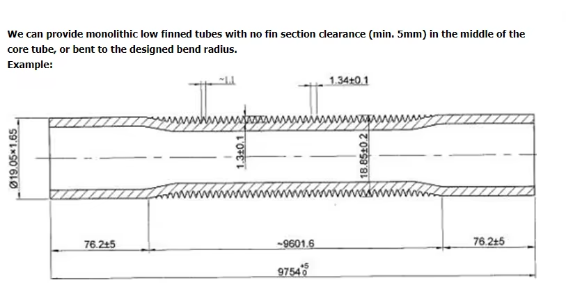 Inner Groove Low Fin Tube Air Conditioner Drawing