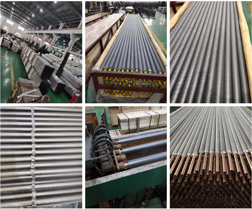 Bimetallic rolled fin tubes-Extruded fin tubes