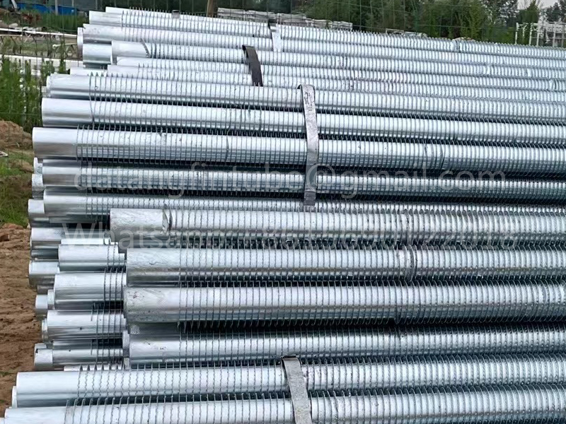 Hot-dip galvanized steel high-frequency welded finned tube with flange